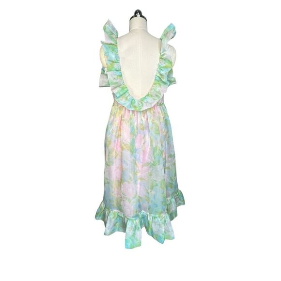 Selkie Maison Amory Ruffle Romance Ruffle Midi Dress| M - Picture 2 of 11